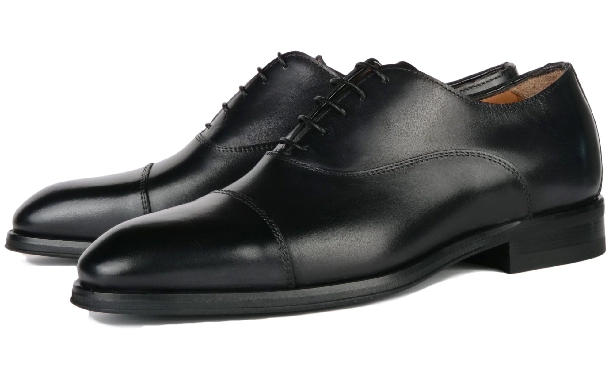 Eton Cap Toe Oxford Black Vibram Sole
