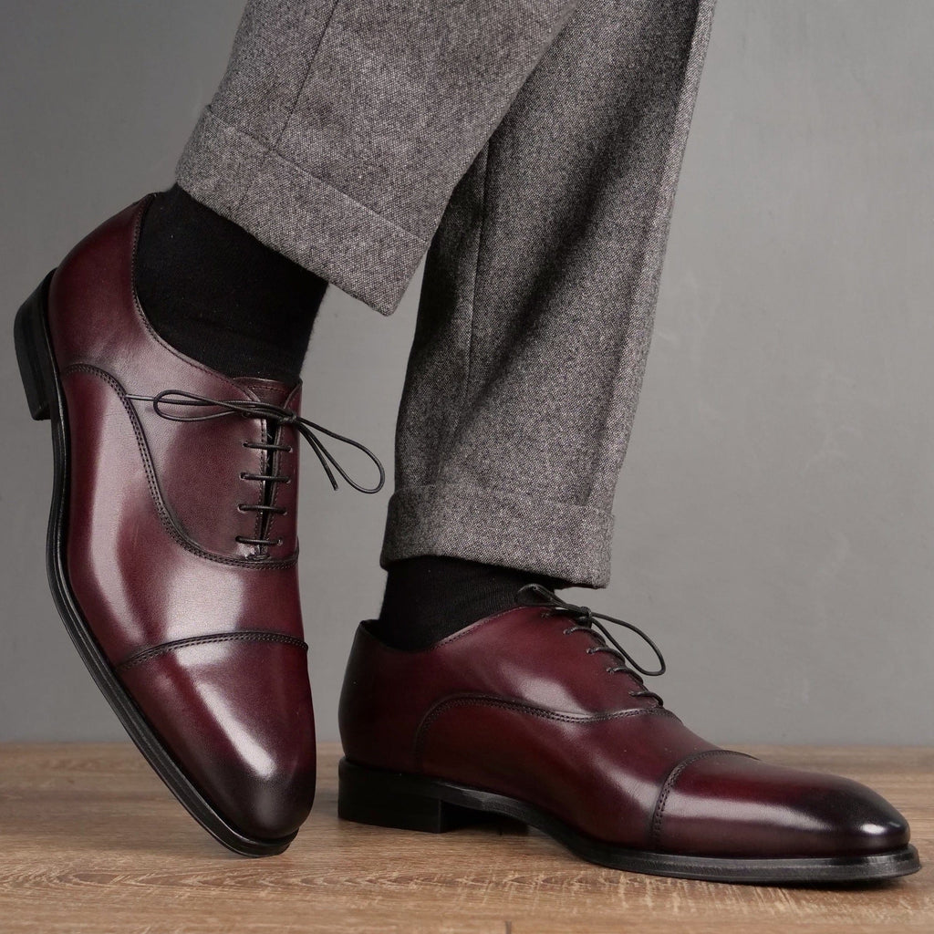 Eton Cap Toe Oxford Oxblood Vibram Sole