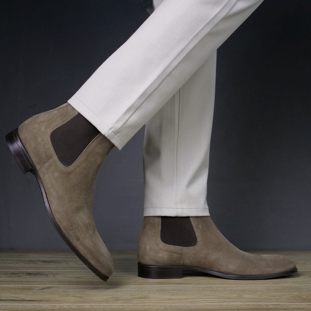 Eastwood Chelsea Boot Taupe Brown Suede