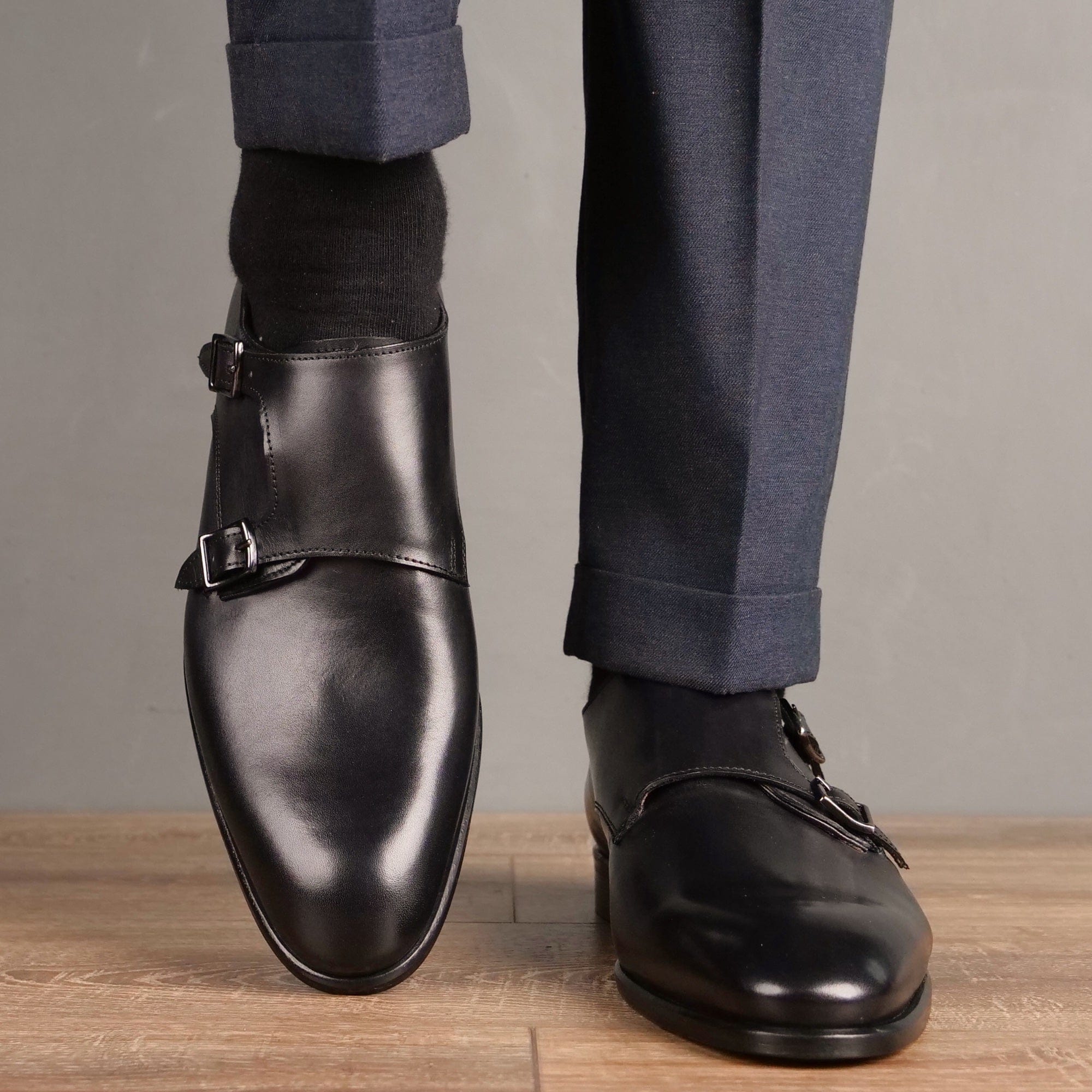 Ashcroft Monk Strap Black