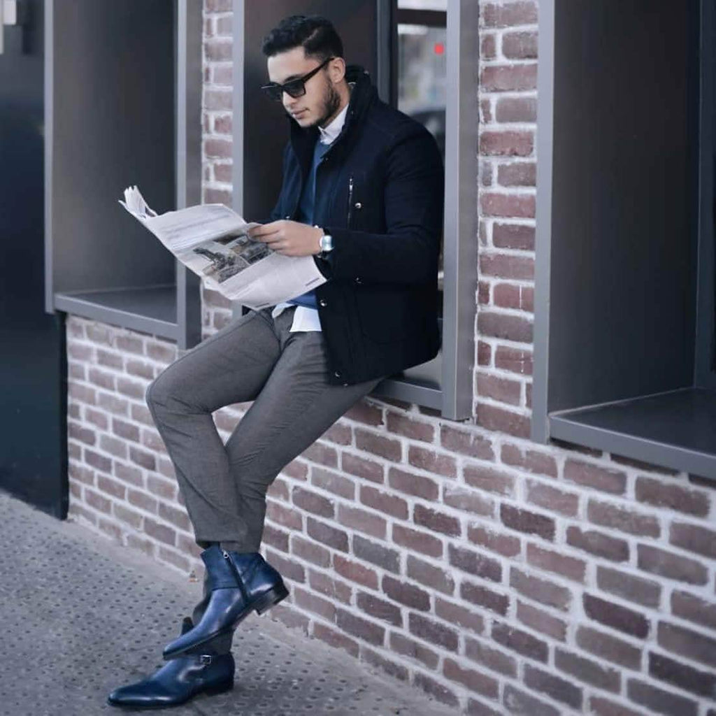 Jackson Jodhpur Zip Boot Blue