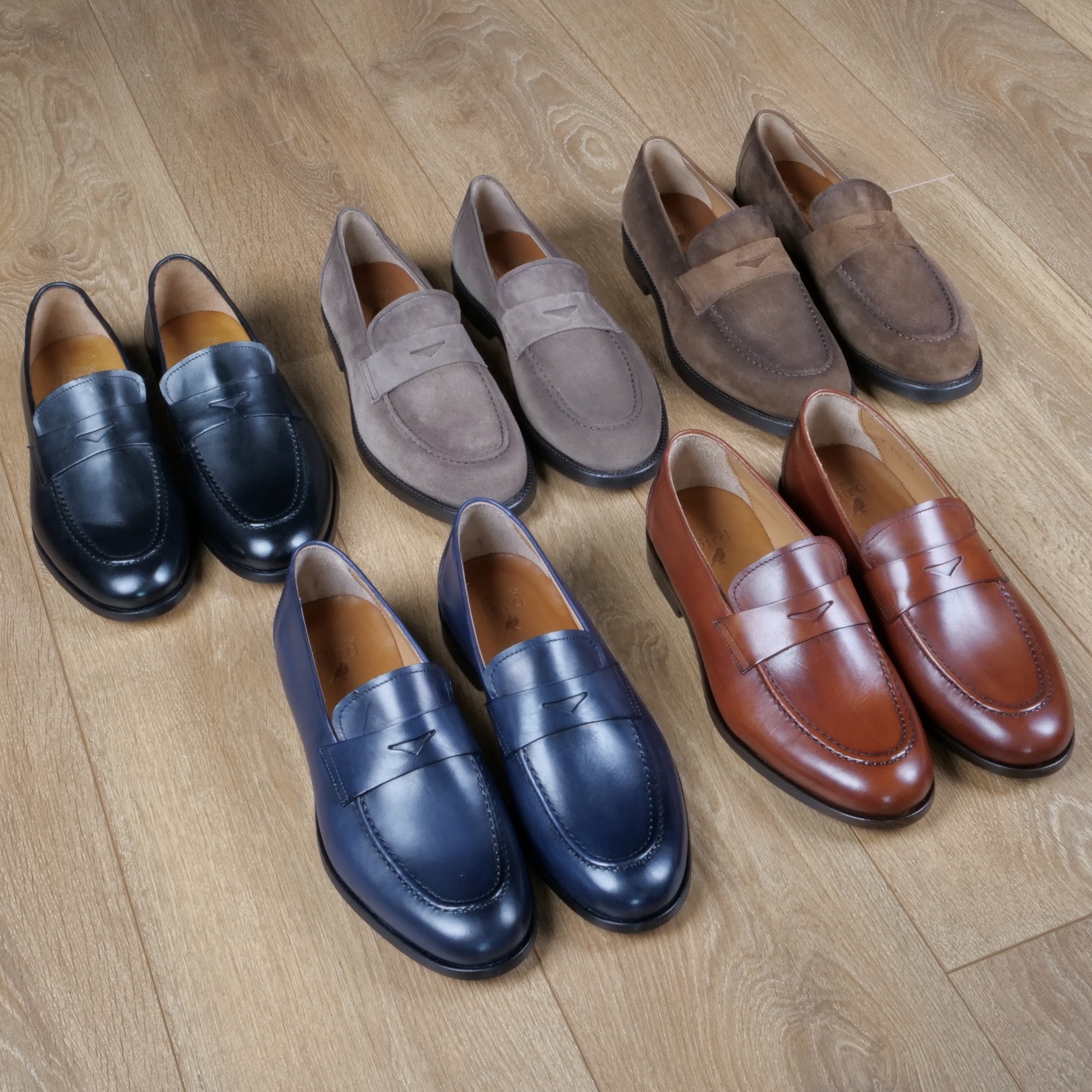 Monaco Penny Loafer Taupe Brown Suede