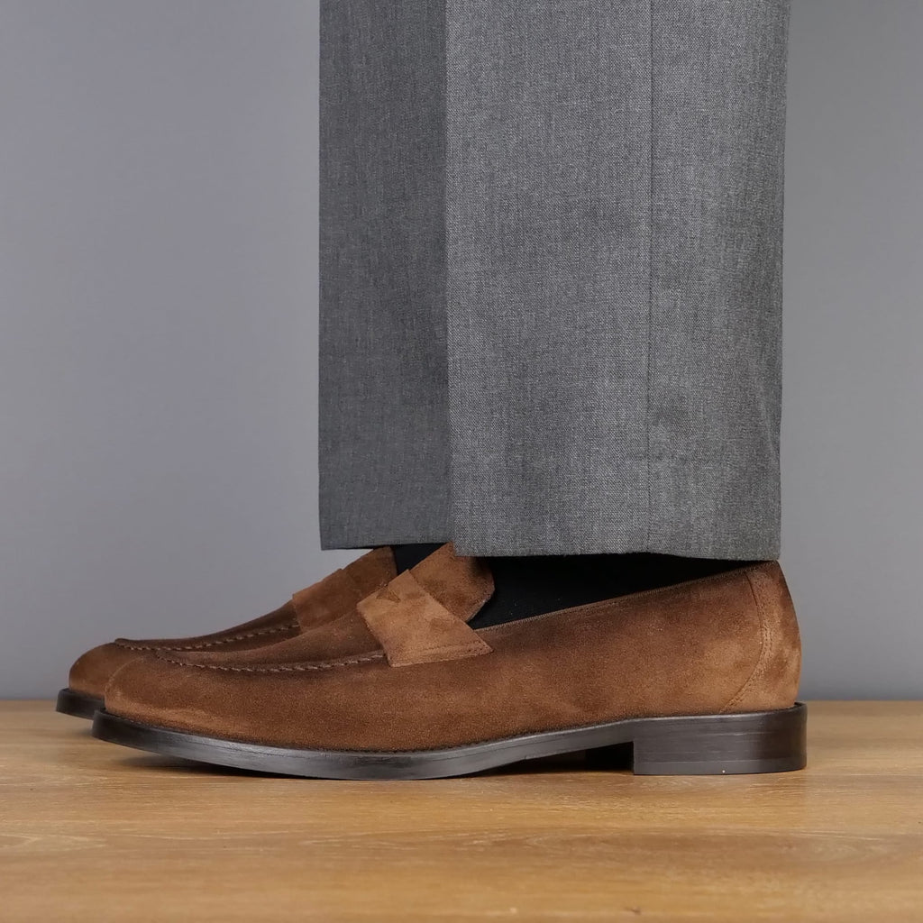 Monaco Penny Loafer Brown Suede