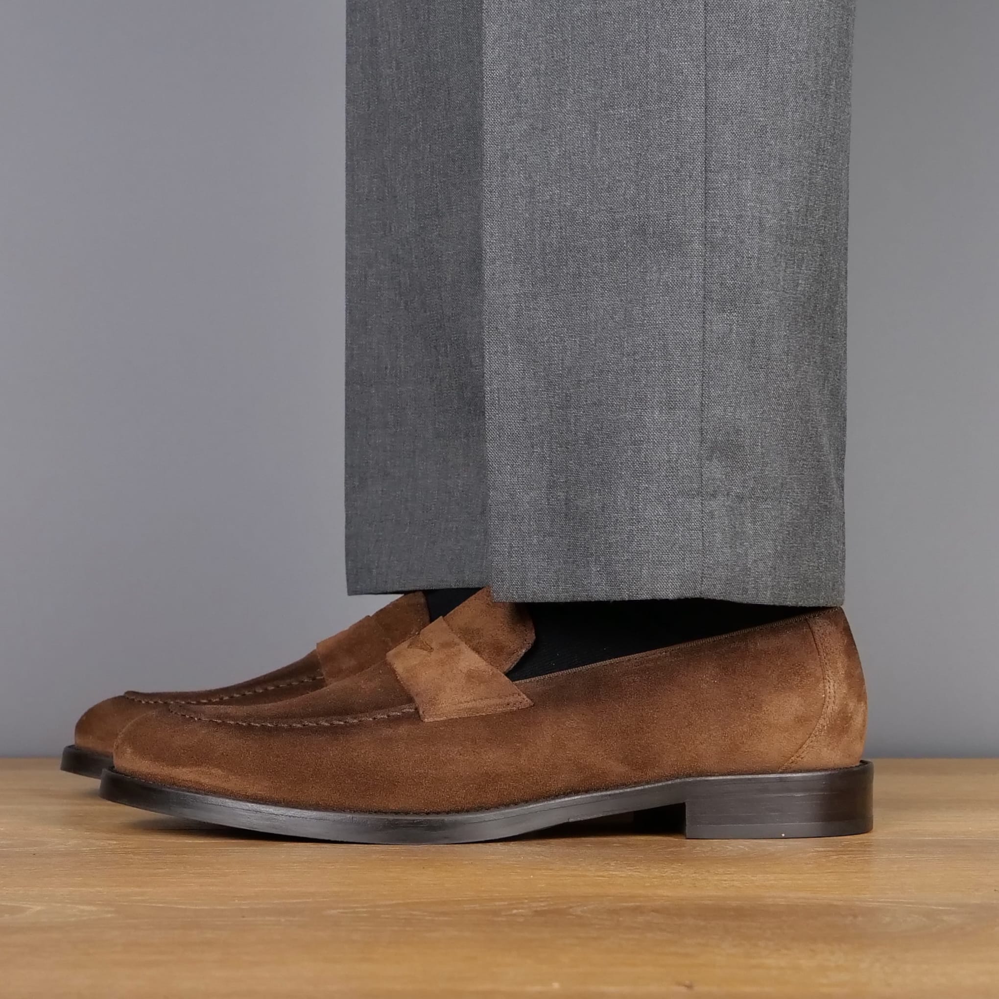 Monaco Penny Loafer Brown Suede