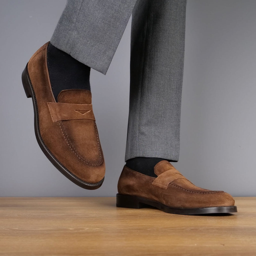 Monaco Penny Loafer Brown Suede