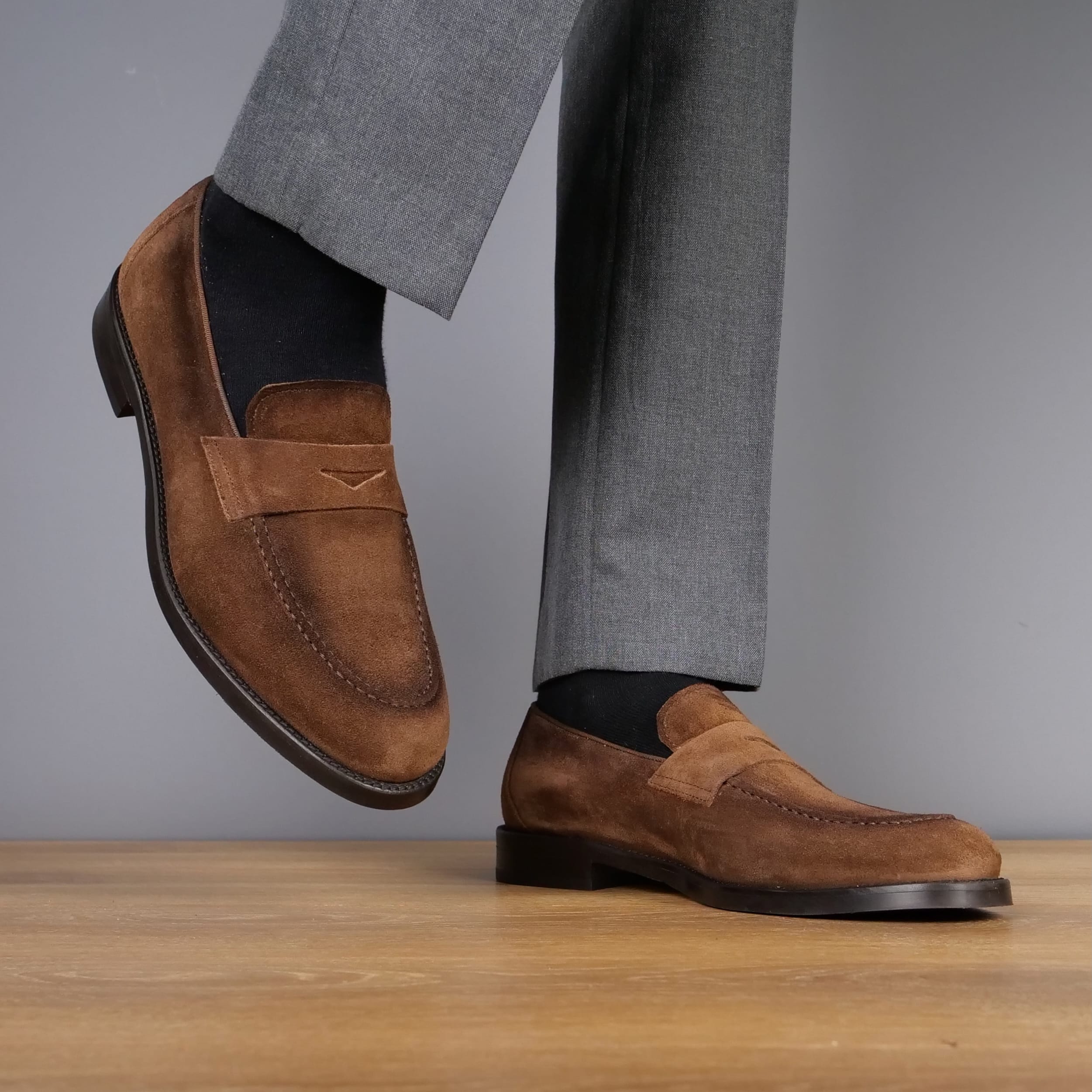 Monaco Penny Loafer Brown Suede