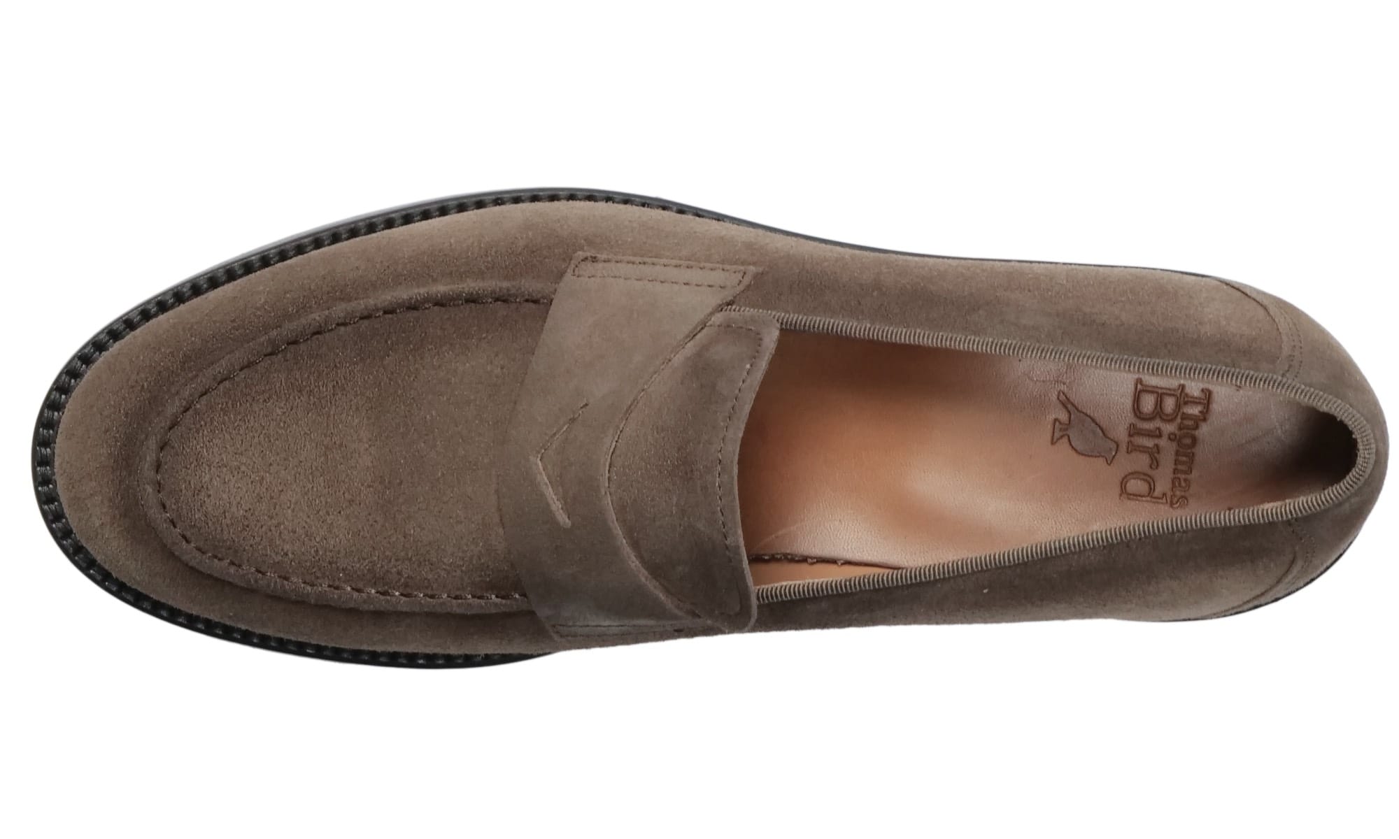 Monaco Penny Loafer Taupe Brown Suede