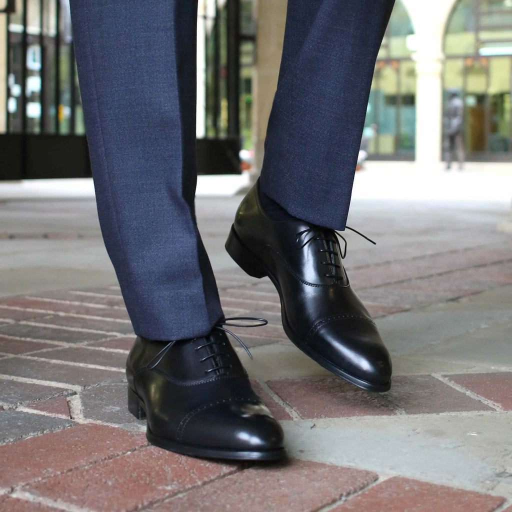 Harrow Cap Toe Oxford Black