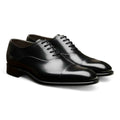Mens Leather Oxford Dress Shoes with Closed Lacing and Leather Sole