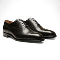 Black Cow Leather Brogue Oxford Shoes | Handmade with Leather Sole