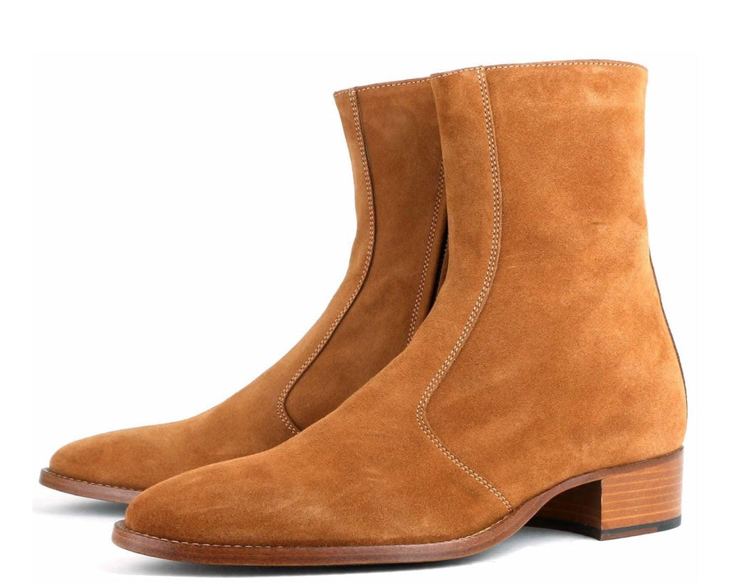 Memphis Zip Boot Tan Suede